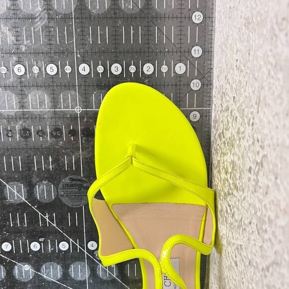 Jimmy Choo Women Size EU 39 US 9 Shocking Yellow Patent Leather Gladiator Shoes - Picture 12 of 13